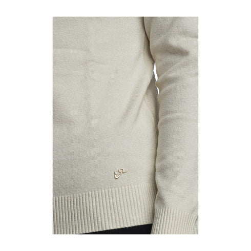 YESZEE Pullover Maglia Donna dolcevita basic Avorio - Francavilla Moda